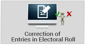 Correction of entries in electoral roll